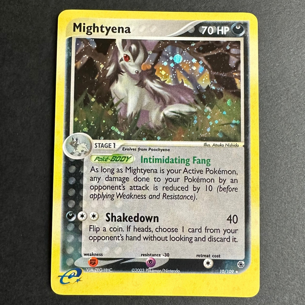 Pokemon TCG Mightyena 10/109 EX Ruby and Sapphire Holofoil Rare NM